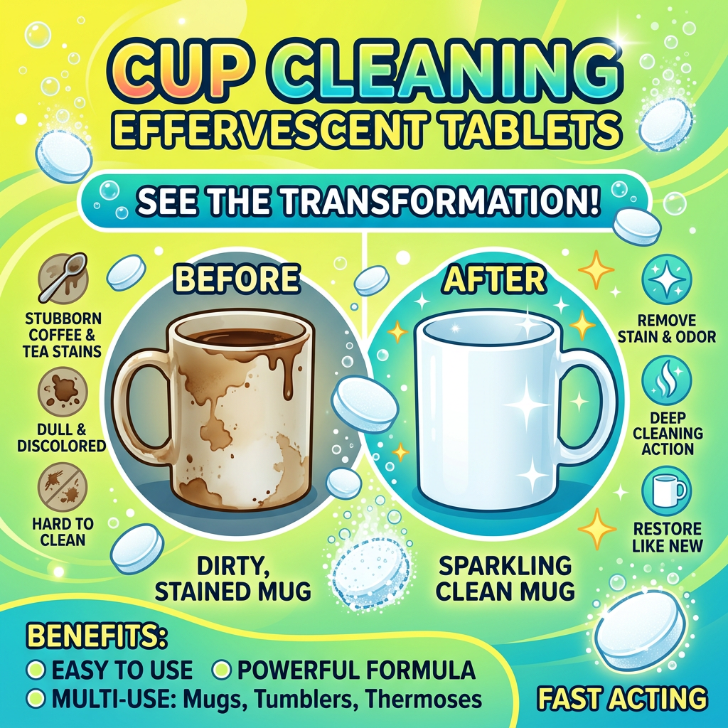 Before and after stained vs clean mug infographic