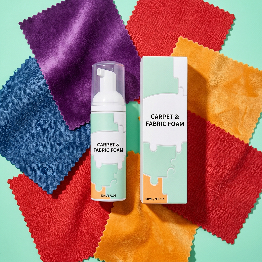 Product with colorful fabric swatches