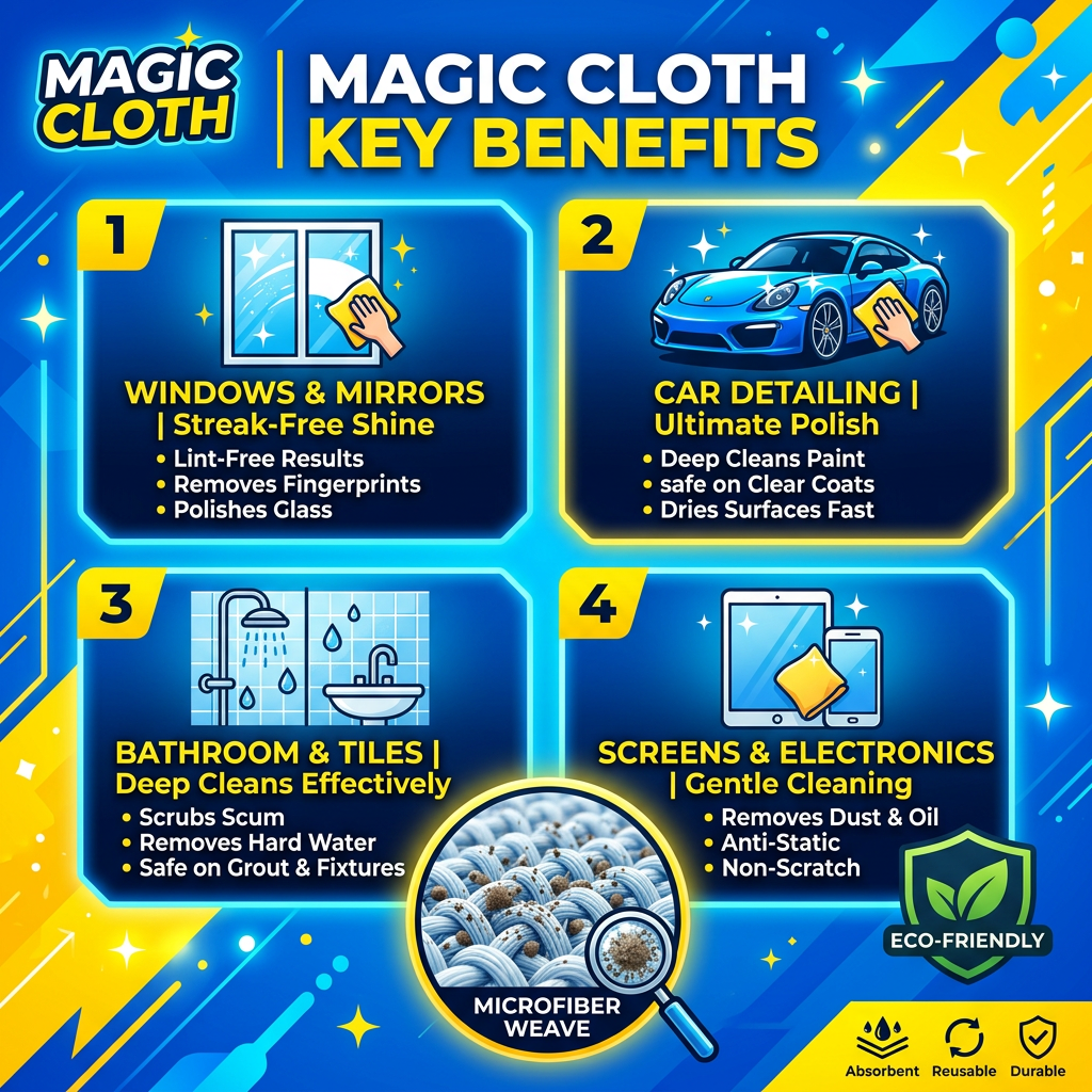 Magic Cloth benefits infographic