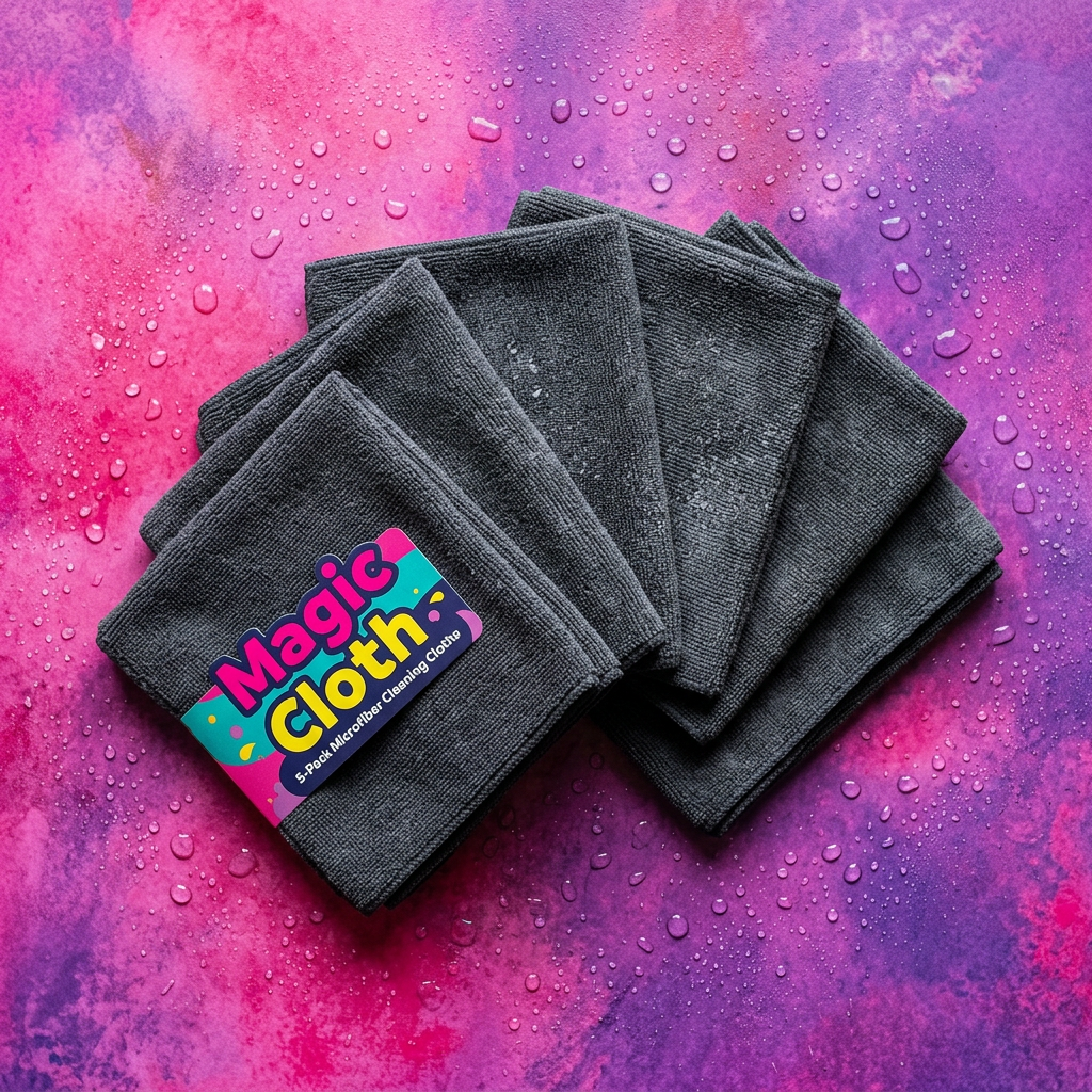 Magic Cloth flat lay purple pink background