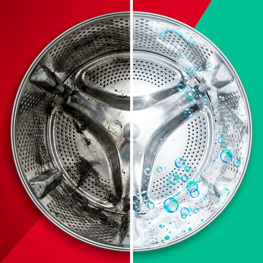 Before and after drum split comparison